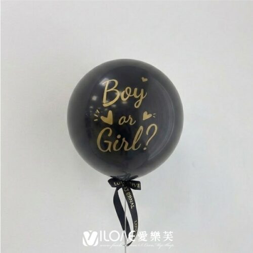 A06 性別揭曉氣球<br><span style="font-size: 20px;">(18吋氦氣-黑色)</span>
