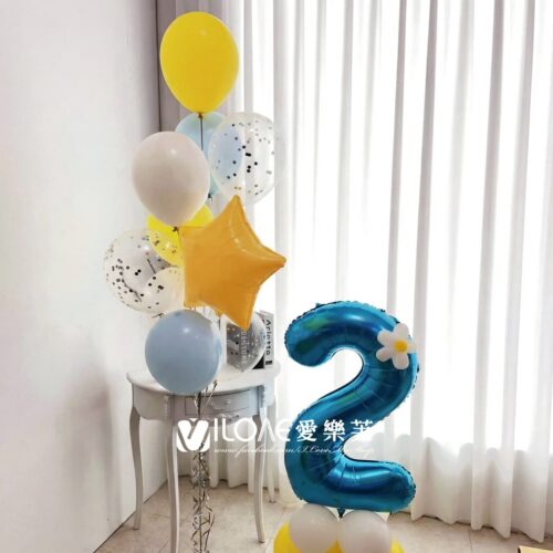 兒童生日<br><span style="font-size: 20px;">(清新藍黃)</span>