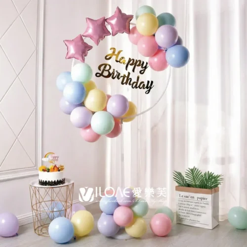 造型氣球柱<br><span style="font-size: 20px;">(圓型馬卡龍)</span>