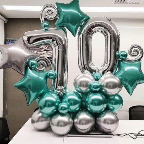 客製氣球墩<br><span style="font-size: 20px;">(數字星星組合)</span>