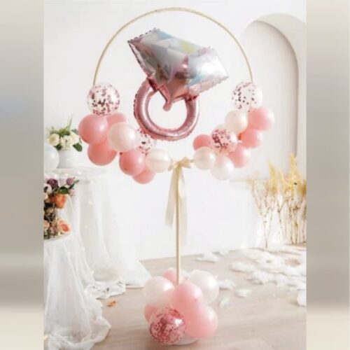造型氣球柱<br><span style="font-size: 20px;">(香檳粉鑽)</span>