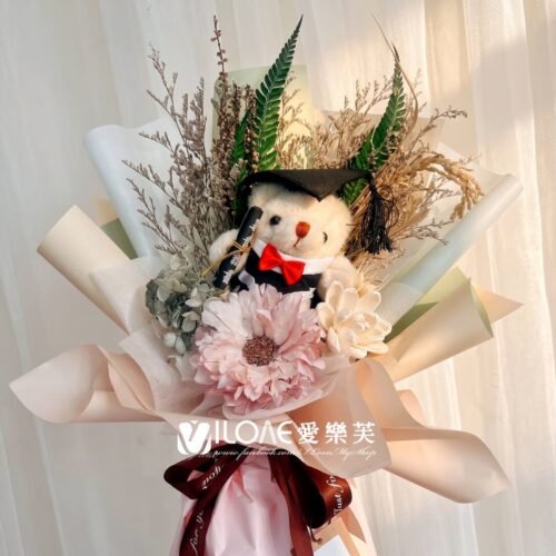 畢業小熊花束<br><span style="font-size: 20px;">(展翅款)</span>