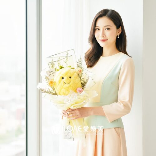 畢業小熊花束<br><span style="font-size: 20px;">(陽光小果)</span>