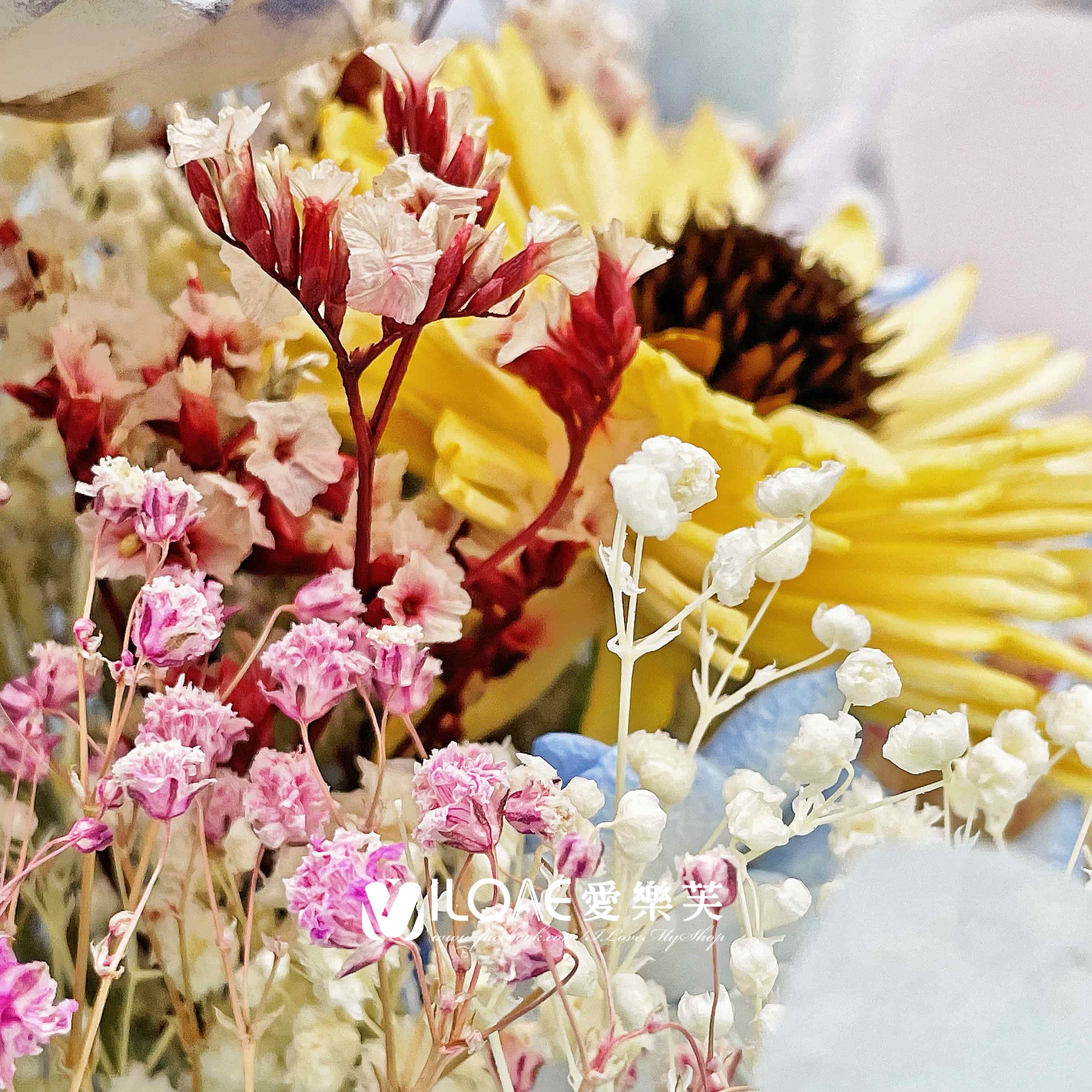 有錢花<br><span style="font-size: 20px;">(藍風向日暖陽花束)</span>:圖片 4