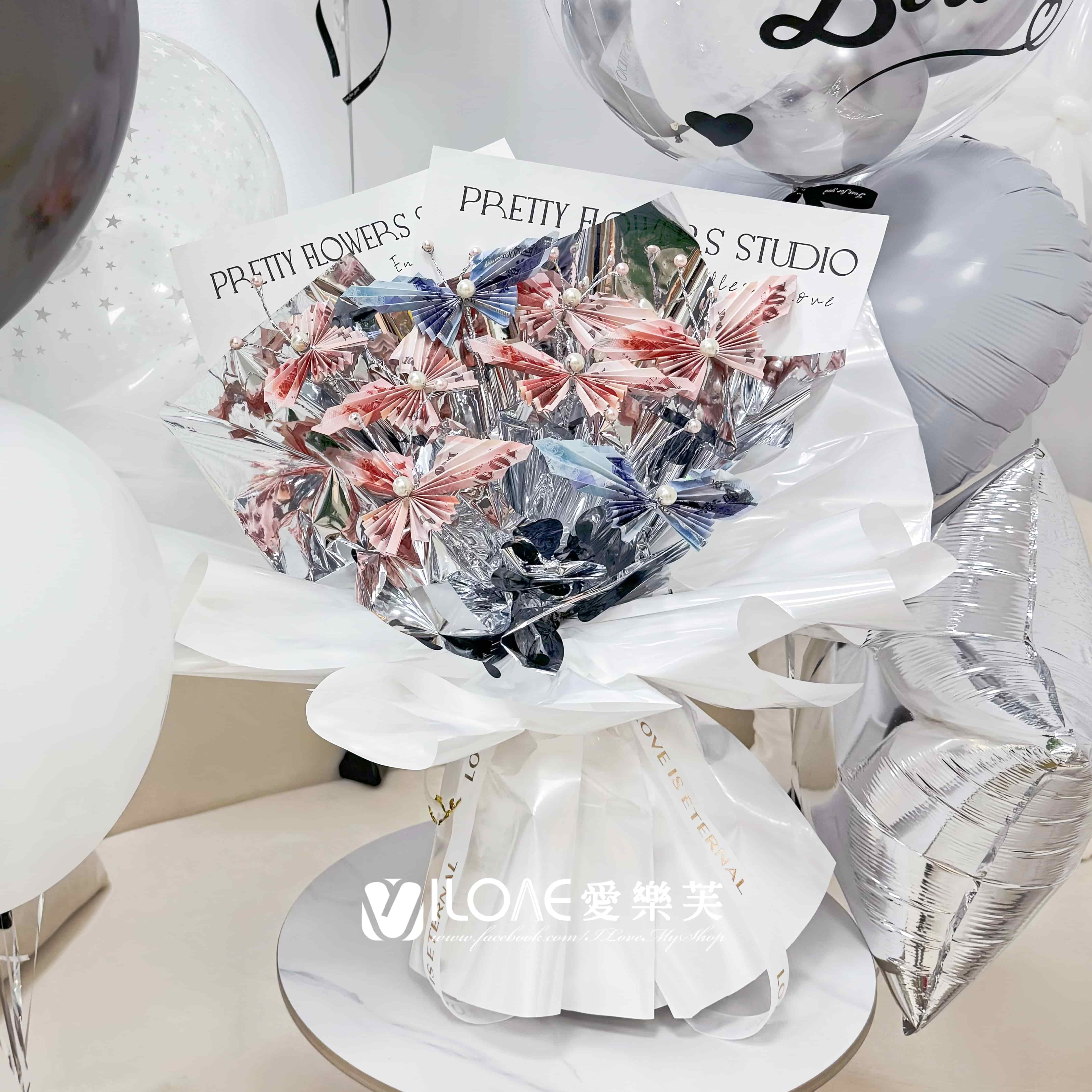 銀色祝福<br><span style="font-size: 18px;">A05 蝴蝶花款(不含16張現金)</span>