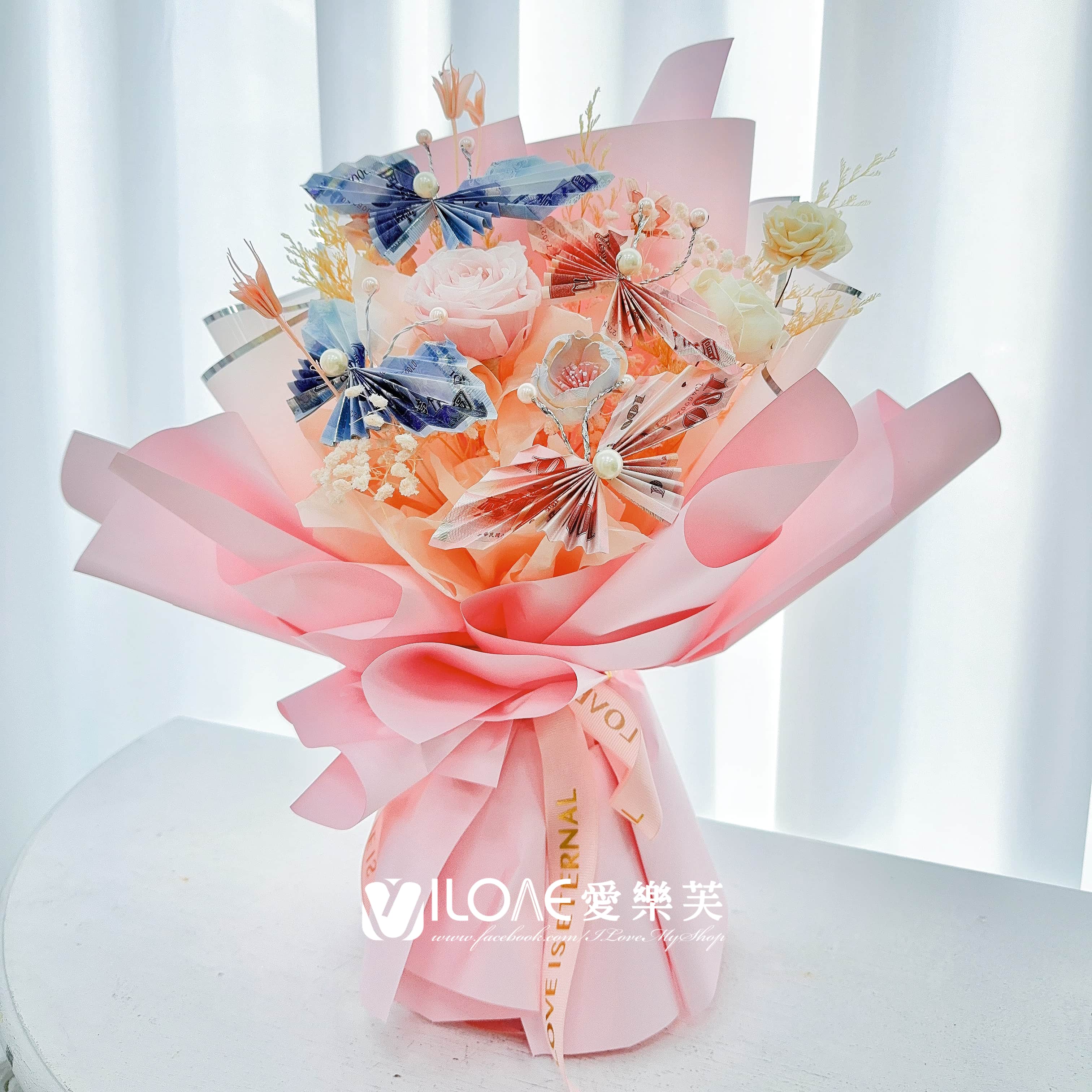 玫瑰綺想<br><span style="font-size: 18px;">A03 蝴蝶花款(不含8張現金)</span>