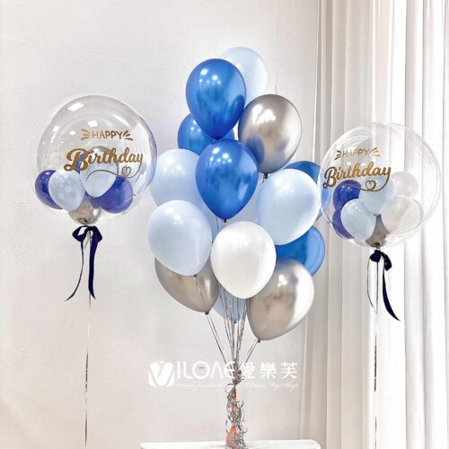 空飄氣球組合<br><span style="font-size: 20px;">(湛藍加冕)</span>