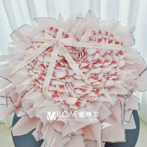 柔粉初戀<br><span style="font-size: 18px;">A14千層玫瑰(不含52張現金)</span>