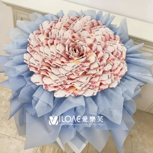 蔚藍映紅<br><span style="font-size: 18px;"> A18千層玫瑰(不含100張現金) </span>