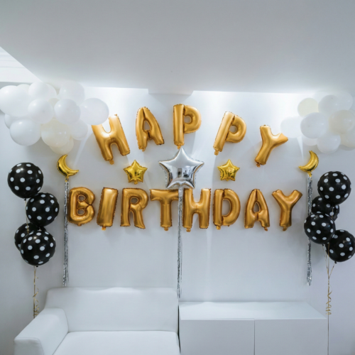 生日佈置<br><span style="font-size: 20px;">(鎏金波點)</span>