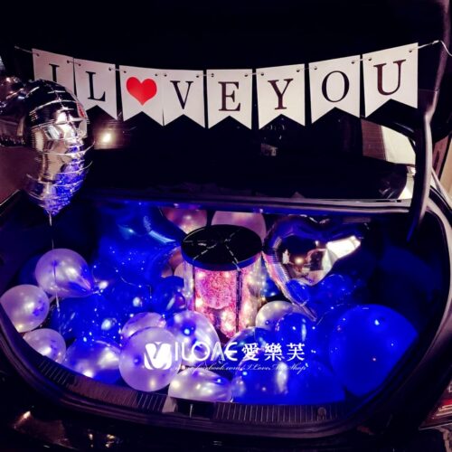 車廂佈置<br><span style="font-size: 20px;">(藍夜情詩)</span>