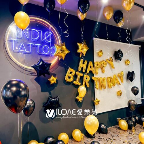 生日佈置<br><span style="font-size: 20px;">(黑金狂想)</span>