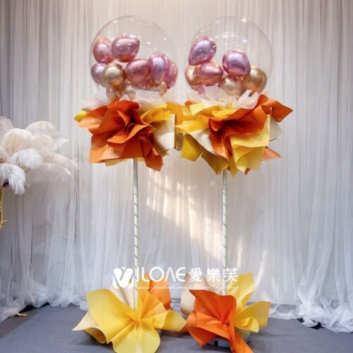 波波氣球柱<br><span style="font-size: 20px;">(24吋 曜金程章 1柱)</span>