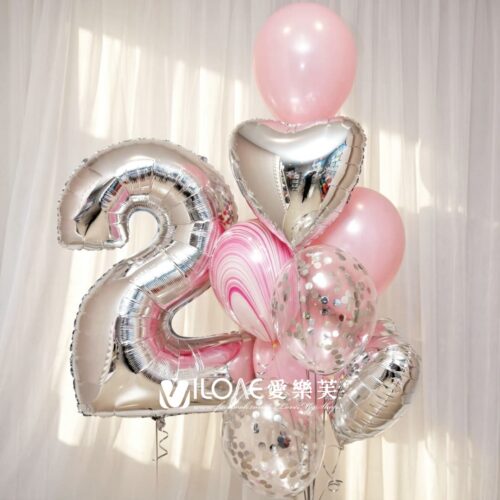 數字組合空飄<br><span style="font-size: 20px;">(櫻粉大理石)</span>