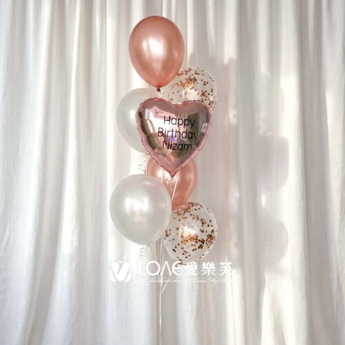 空飄氣球組合<br><span style="font-size: 20px;">(粉粼銀曜)</span>