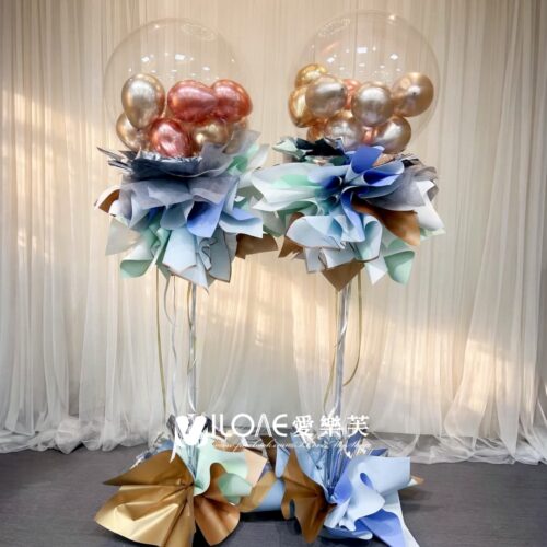 波波氣球柱<br><span style="font-size: 20px;">(24吋 煦金食代 1柱)</span>