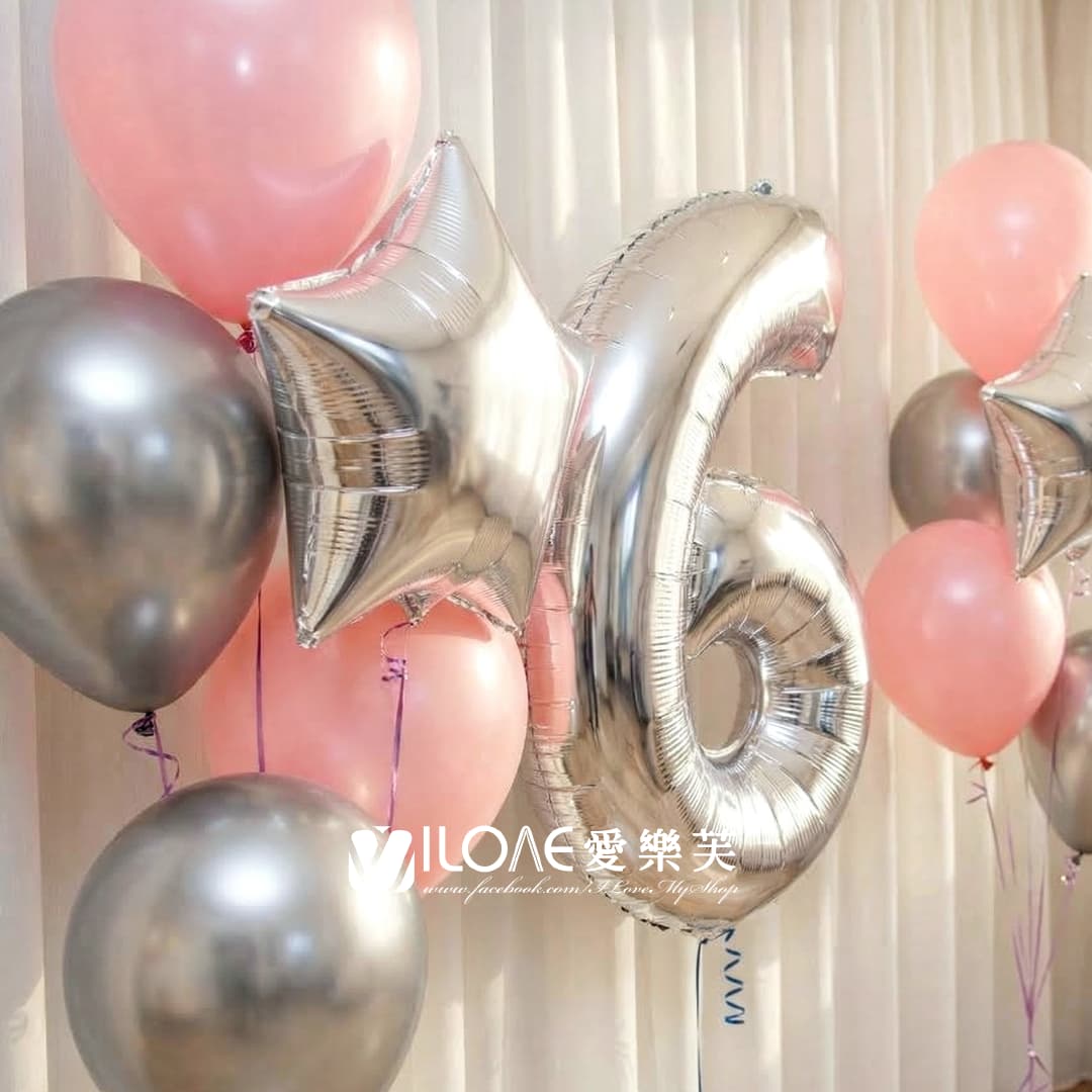 數字組合空飄<br><span style="font-size: 20px;">(粉紅金綴)</span>:圖片 2