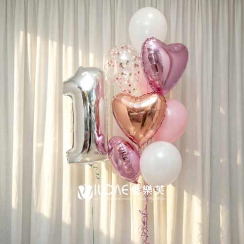 數字組合空飄<br><span style="font-size: 20px;">(粉櫻粼光)</span>