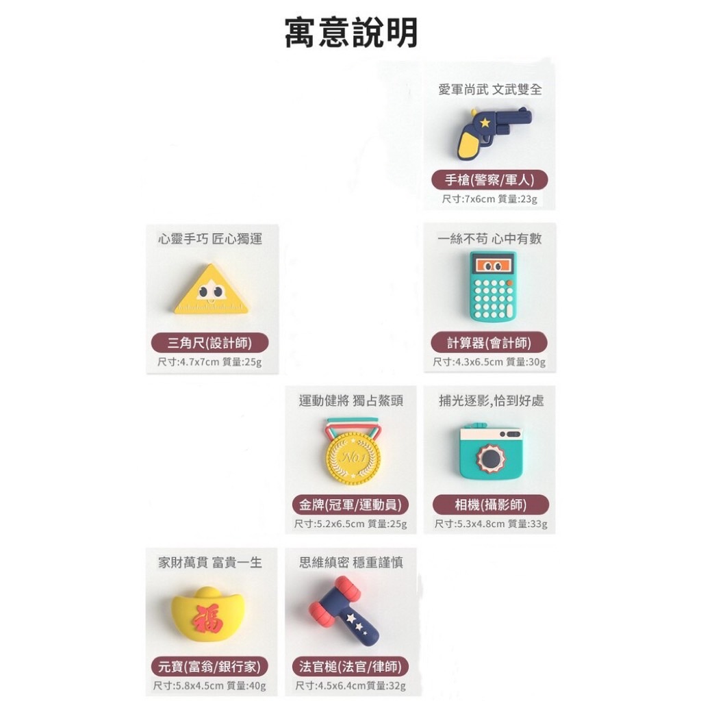 抓周道具單品<br><span style="font-size: 20px;">(馬卡龍Q版組)</span>:圖片 4