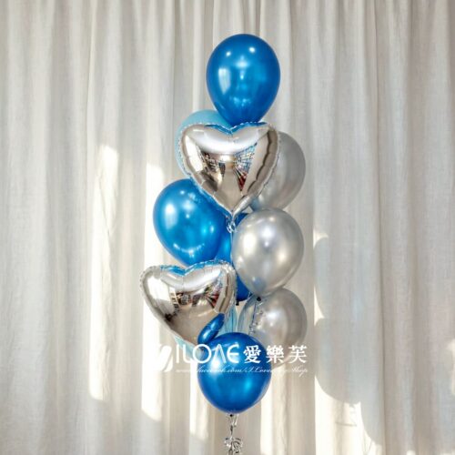 空飄氣球組合<br><span style="font-size: 20px;">(藍曜銀羽)</span>