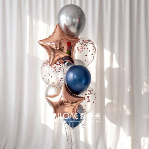 空飄氣球組合<br><span style="font-size: 20px;">(藍曜瑰影)</span>