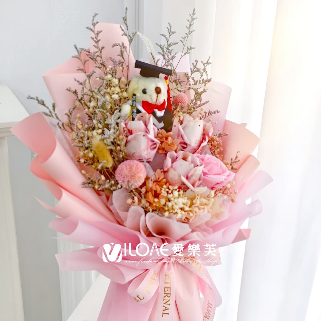 錦繡前程<br><span style="font-size: 18px;">畢業花束(不含9張現金)</span>:圖片 3
