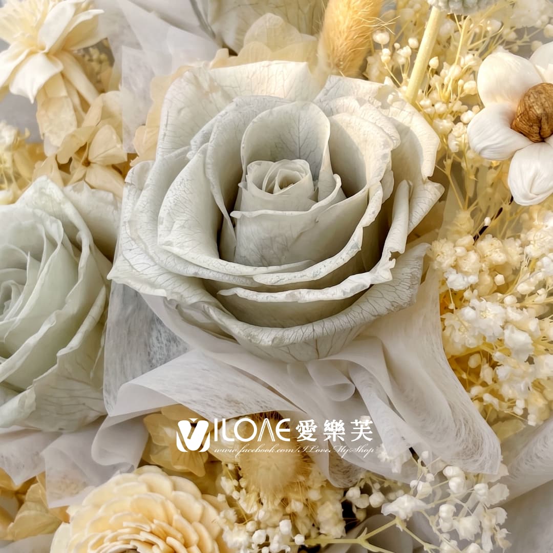霧灰奶霜<br><span style="font-size: 18px;">(三朵永生花款)</span>:圖片 3