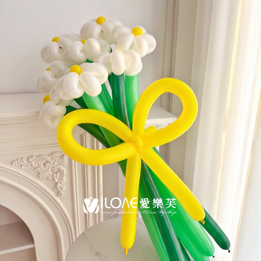 氣球花束<br><span style="font-size: 20px;">(8朵雛菊花)</span>:圖片 5
