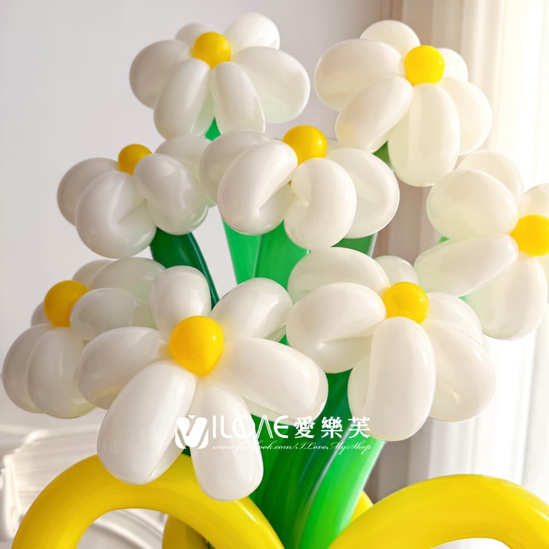 氣球花束<br><span style="font-size: 20px;">(8朵雛菊花)</span>:圖片 4