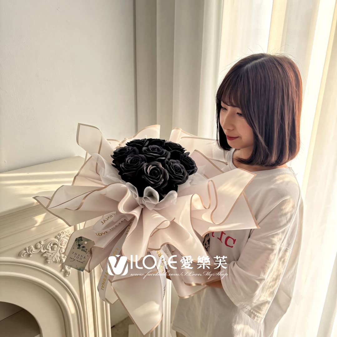 黑白羽翼<br><span style="font-size: 18px;">(永生/乾燥花)</span>:圖片 4