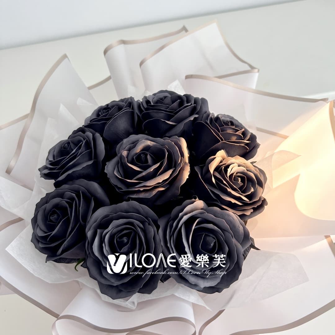 黑白羽翼<br><span style="font-size: 18px;">(永生/乾燥花)</span>:圖片 2
