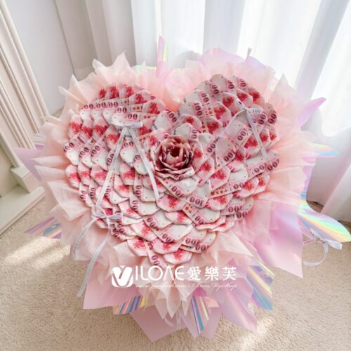 嫣紅鈔花<br><span style="font-size: 18px;">千層玫瑰<br>(不含52張現金)</span>